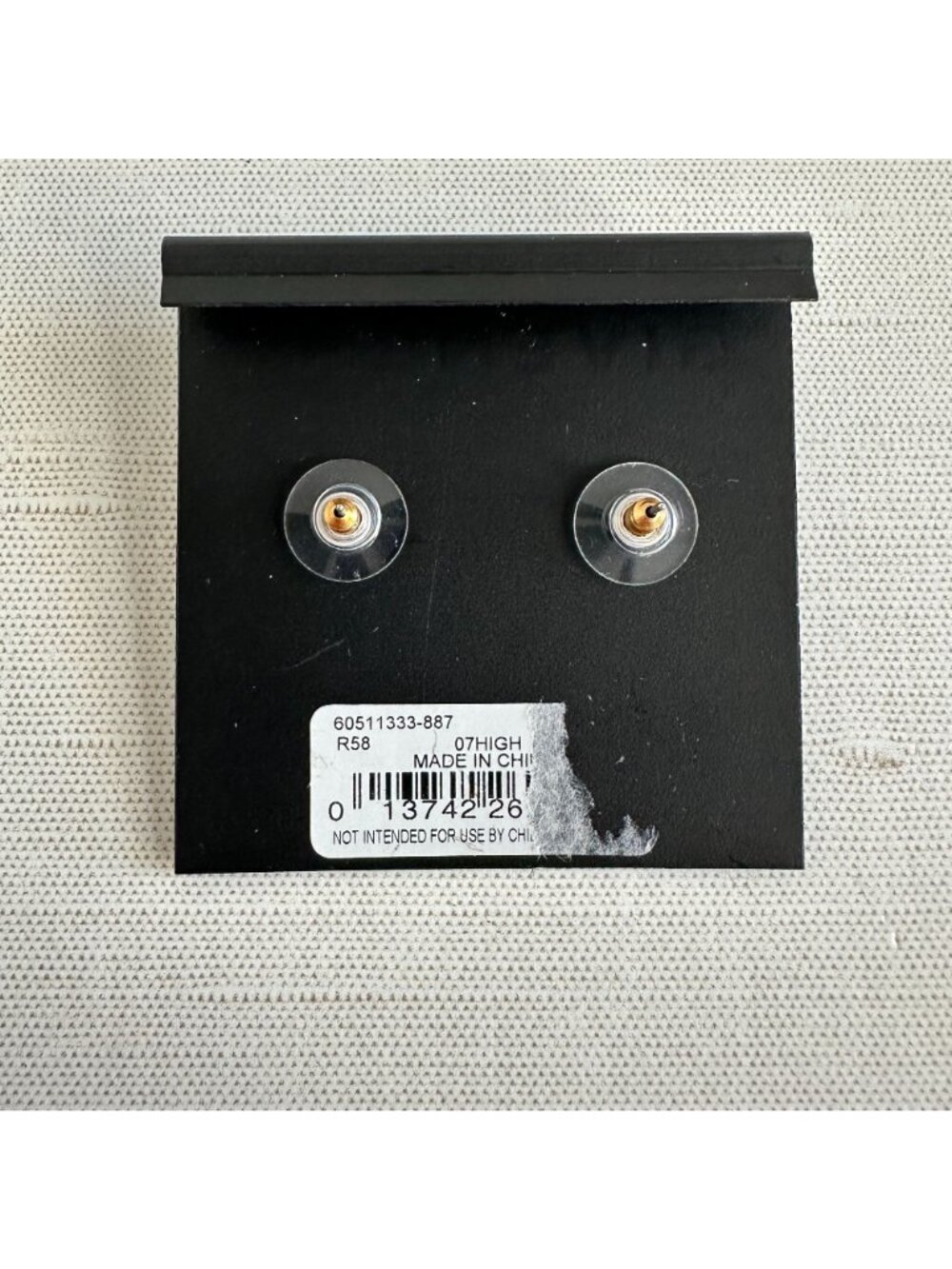 Givenchy Crystal Circle Stud Earrings With Rhinestone Detailing - Picture 6 of 6